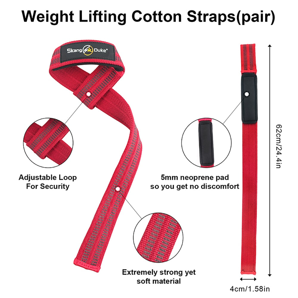 AthletiFit Weightlifting Anti-Slip Safety Wrist Straps for Bodybuilding