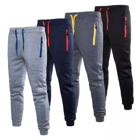 Athletifit - Mens Running/Workout Pants With Zipper Pockets