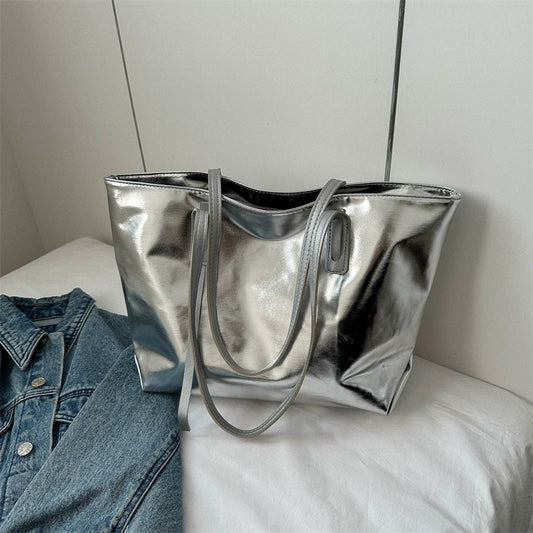 The Ultimate Large Silver Satchel