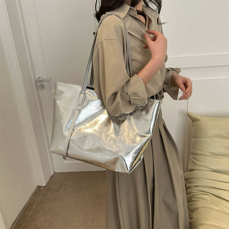 The Ultimate Large Silver Satchel