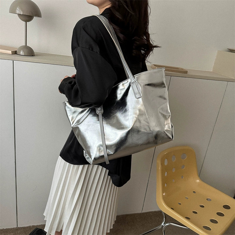 The Ultimate Large Silver Satchel