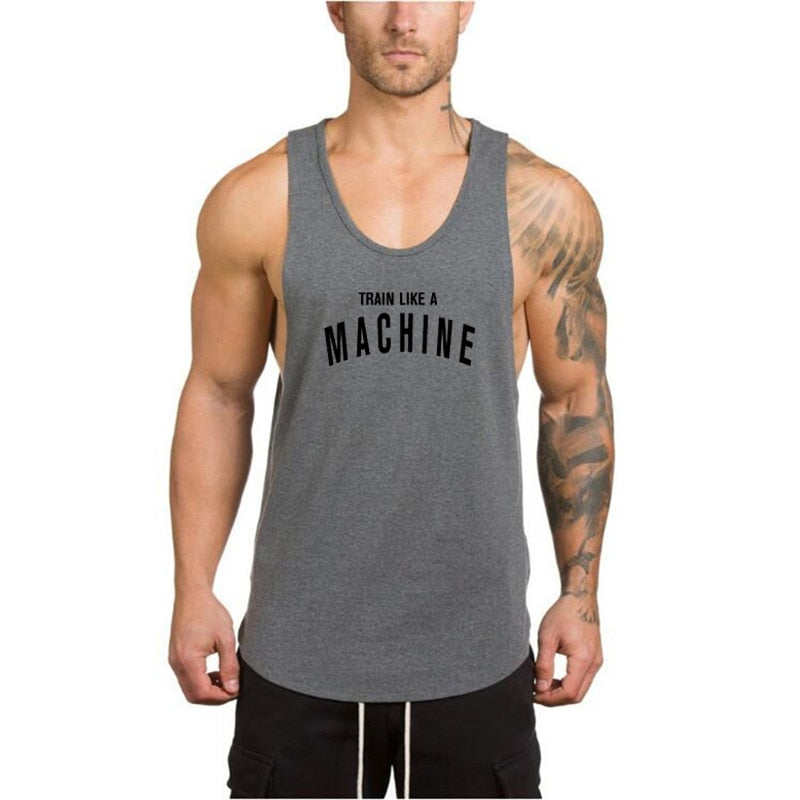 AthletiFit Men Bodybuilding and Fitness Stringer Tank Top