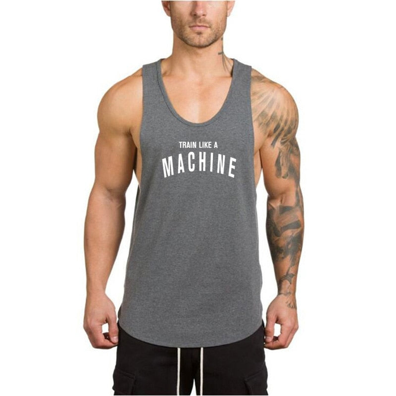 AthletiFit Men Bodybuilding and Fitness Stringer Tank Top