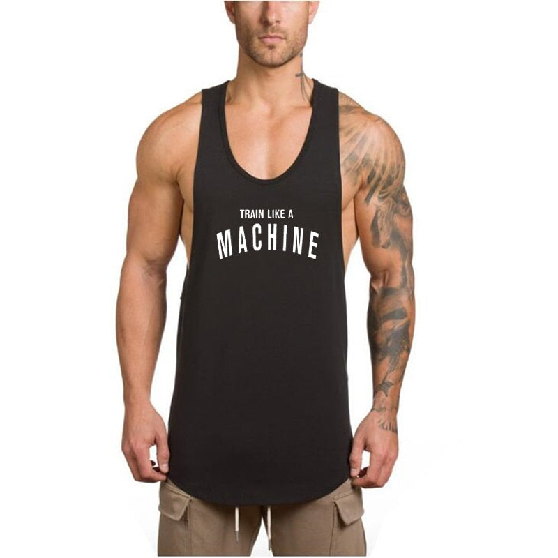 AthletiFit Men Bodybuilding and Fitness Stringer Tank Top