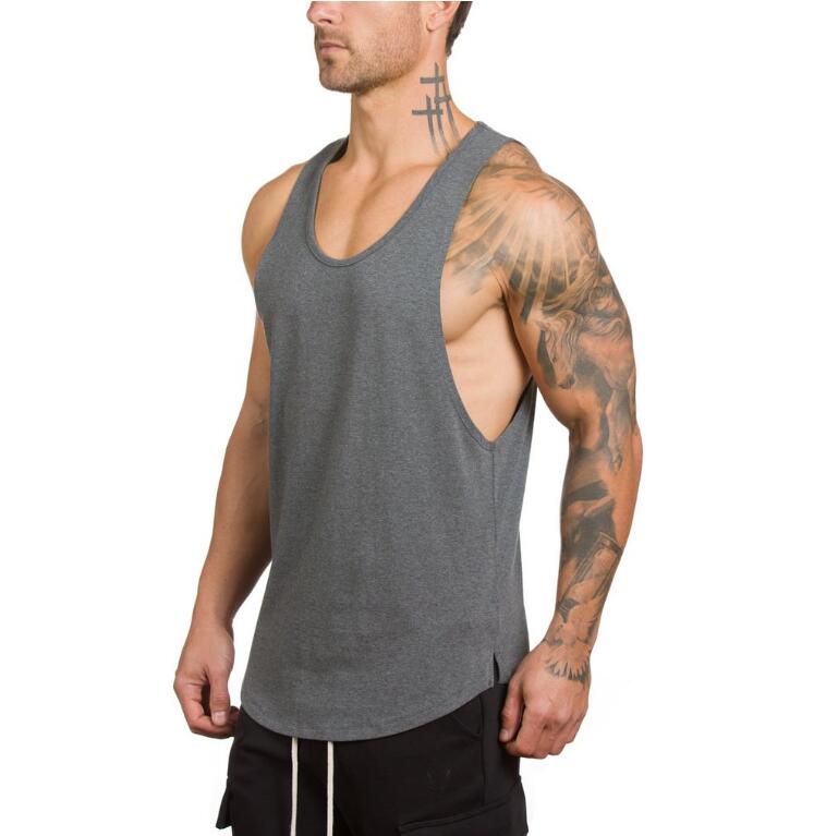 AthletiFit Men Bodybuilding and Fitness Stringer Tank Top