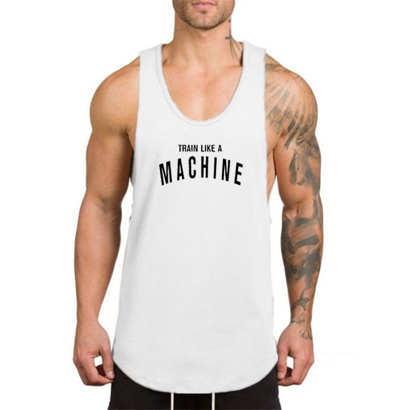 AthletiFit Men Bodybuilding and Fitness Stringer Tank Top